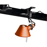 artemide -   lampe de bureau tolomeo orange  aluminium